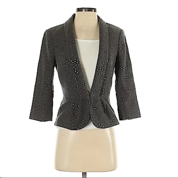 NWOT Banana Republic Blazer Sequins 3/4 Sleeves Size 0 - Picture 1 of 4